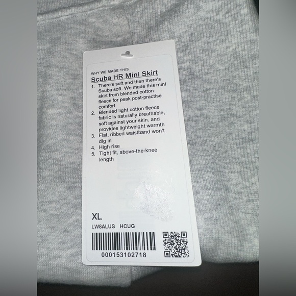 ⭐️NWT⭐️ Lululemon Scuba HR Mini Skirt Post Practice Casual Align Size XL - Picture 4 of 6